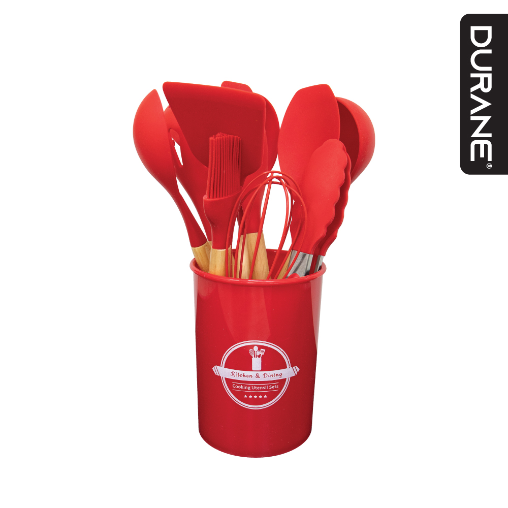 Durane Silicone Utensil Set 12pc Red Image