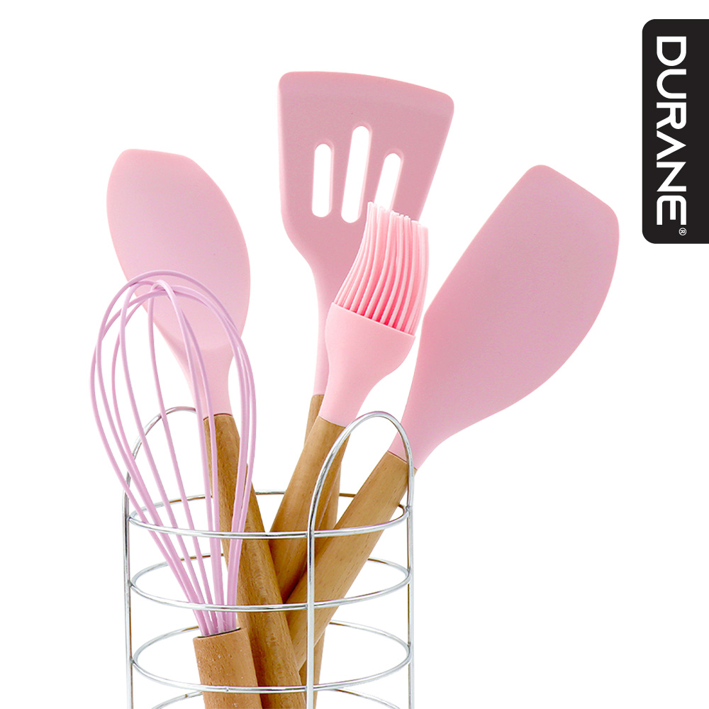 Durane Silicone Utensil Set 5pc Pink Image