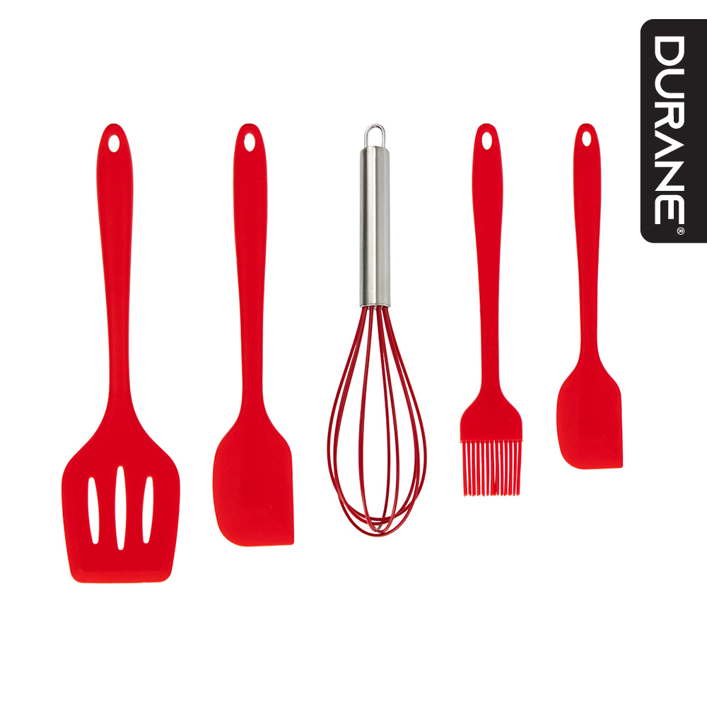 Durane Silicone Utensil Set 5pc Red Image
