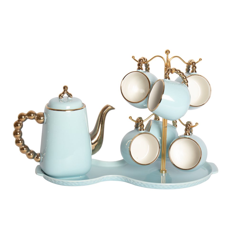 Durane Tea Set 8pc Blue WY-8602 Image