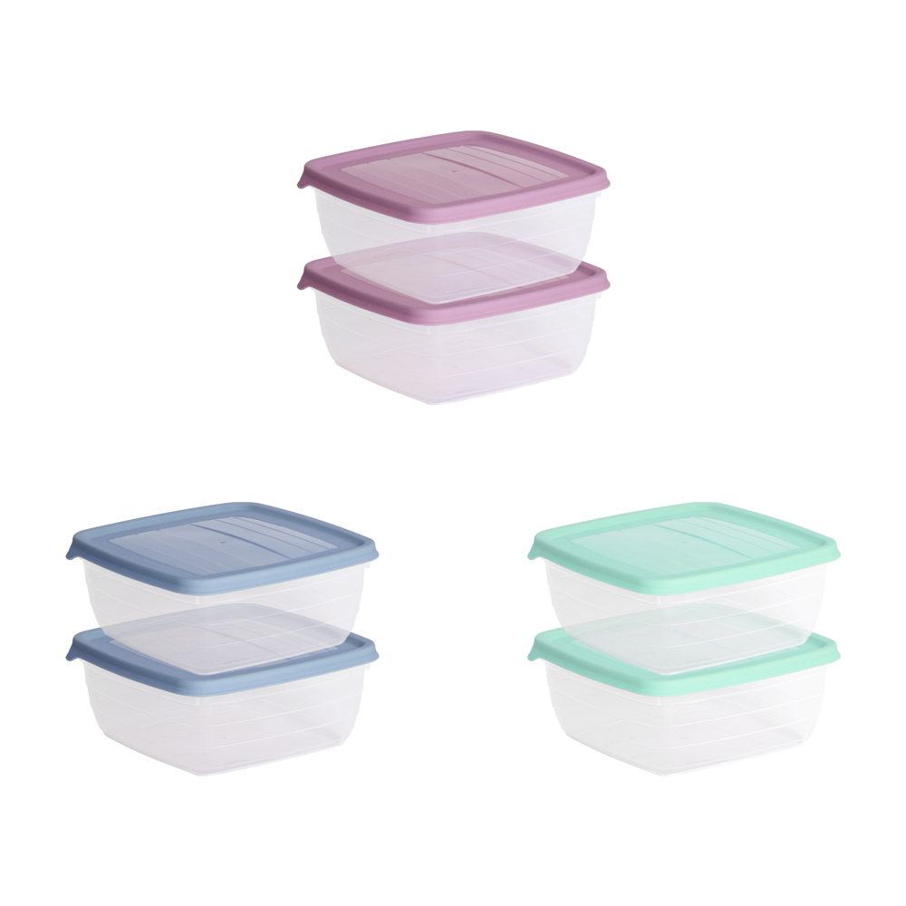Kolorr Topaz Container Set 2pc Square 1200ml Image