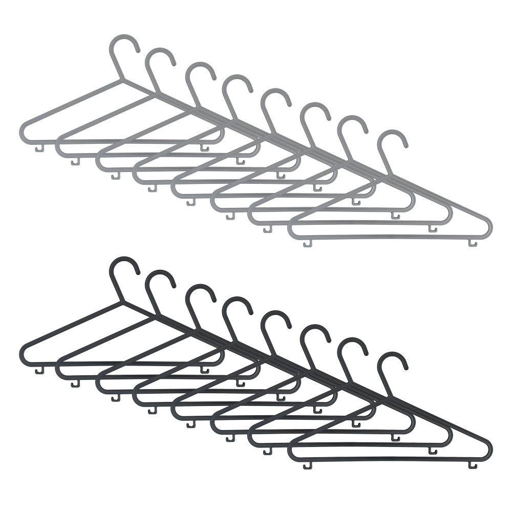 Kolorr Zara Plastic Coat Hanger Set 8pc 36.4x20.8x0.38cm Image