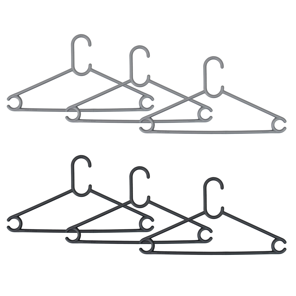 Kolorr Reva Plastic Coat Hanger Set 3pc 41.5x20.9x0.8cm Image